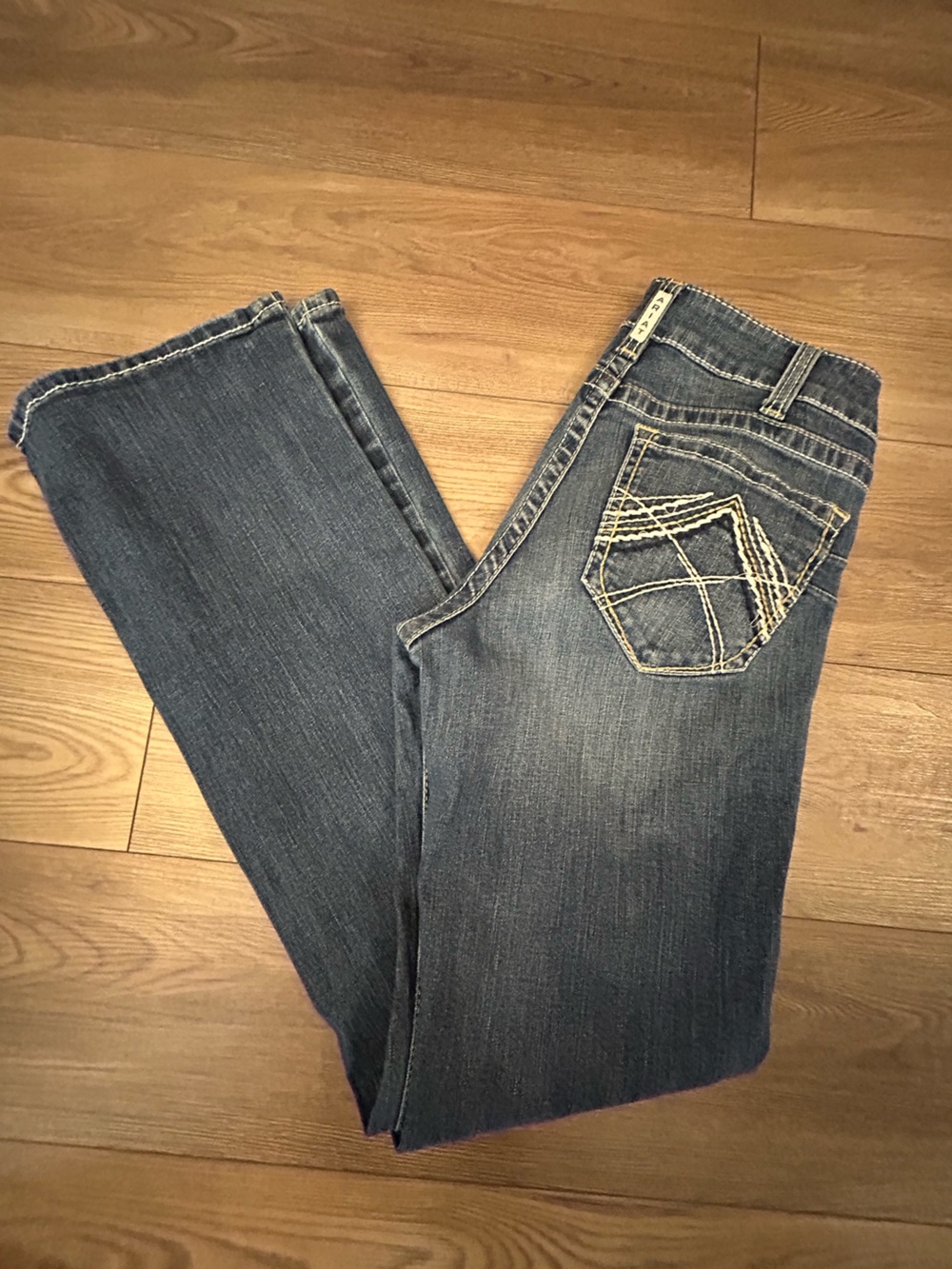 Ariat R.E.A.L Denim Jeans 30L Bootcut Stretch Western Medium Wash